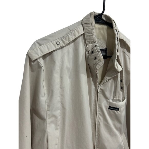 Vintage Members Only Beige Full Zip Jacket with Epaulets and Front Pockets - Picture 4 of 10